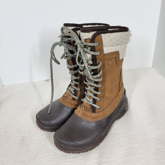 The North Face Boots Womens Size 6 Brown Shellista II Mid Daschund Winter Hiking - Picture 8 of 13